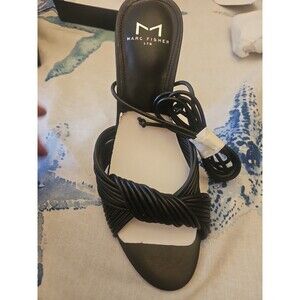 Marc Fisher LTD Lace-Up Heeled Sandals - Brista NEW NIB size 7.5M Black Heels